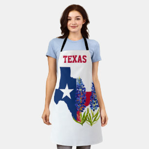 Bluebonnets Blue Flowers Texas Texan Staat Floral Schürze