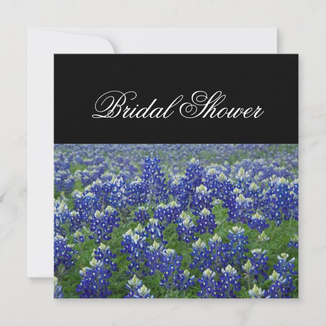 Bluebonnets Bluebonnets Blumendusche Einladung (Vorderseite)