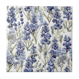 Bluebonnets Blume Blue Watercolor-Wildblumen Fliese