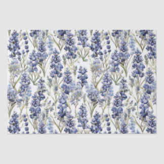 Bluebonnets Blume Blue Watercolor-Wildblumen Seidenpapier