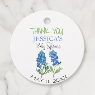 Bluebonnets Blume Texas Baby Shower Girl Geschenkanhänger