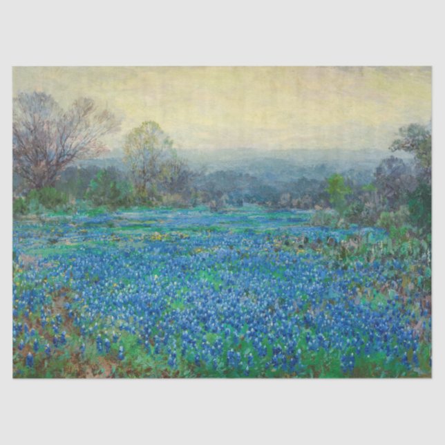 Bluebonnets-Feld von Julian Onderdon Seidenpapier (Vorderseite)