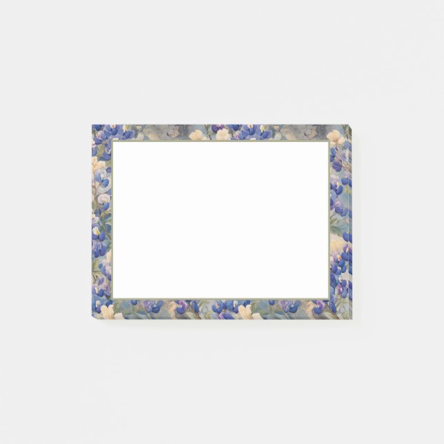 Bluebonnets in Fields Post-it Klebezettel (Vorderseite)
