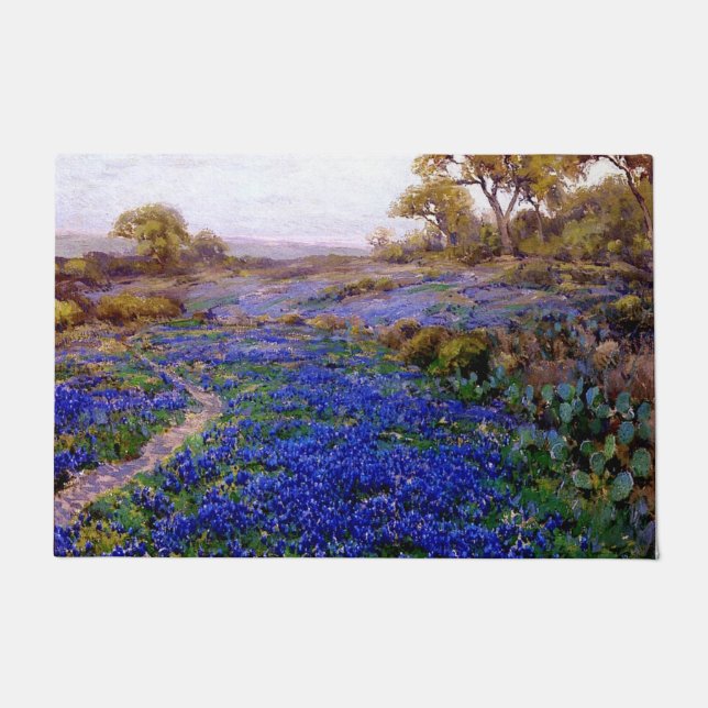Bluebonnets in Twilight Fußmatte (Vorderseite)