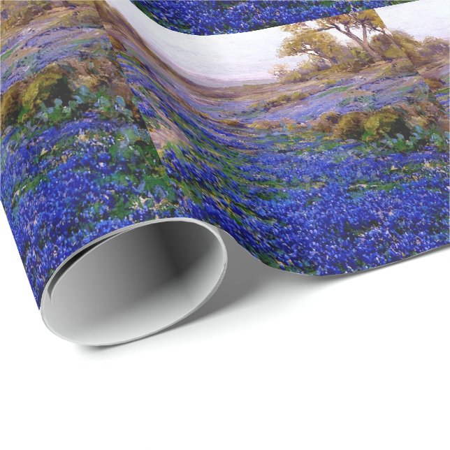 Bluebonnets in Twilight, nördlich von San Antonio Geschenkpapier (Rolleneckpunkt)