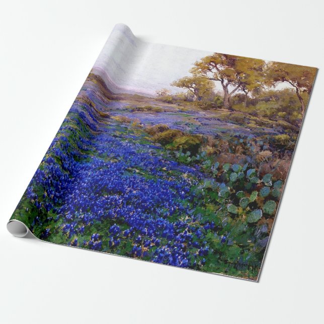 Bluebonnets in Twilight, nördlich von San Antonio Geschenkpapier (Ungerollt)