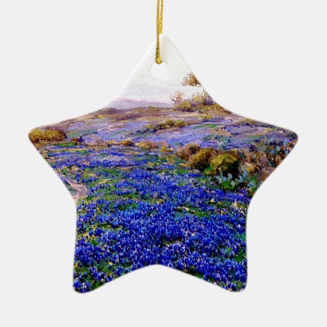 Bluebonnets in Twilight, nördlich von San Antonio Keramik Ornament (Vorne)