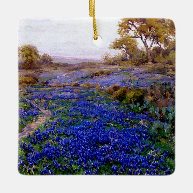 Bluebonnets in Twilight, nördlich von San Antonio Keramikornament (Vorderseite)