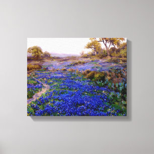 Bluebonnets in Twilight, nördlich von San Antonio Leinwanddruck