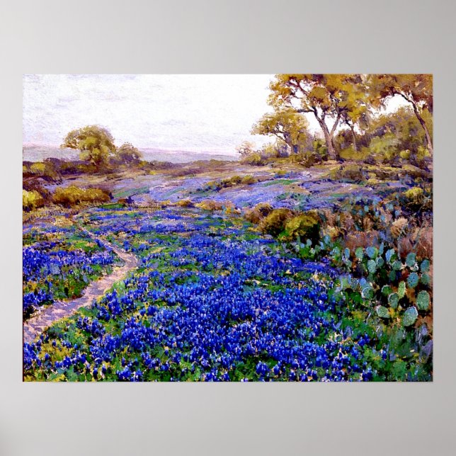 Bluebonnets in Twilight nördlich von San Antonio, Poster (Vorne)