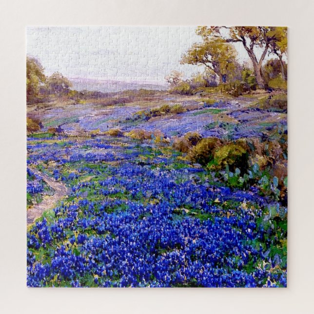 Bluebonnets in Twilight, nördlich von San Antonio Puzzle (Vertikal)