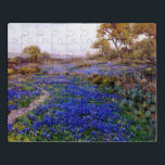 Bluebonnets in Twilight, nördlich von San Antonio Puzzle<br><div class="desc">Julian Onderdonk Landschaftsmalerei,  Bluebonnets bei Twilight,  nördlich von San Antonio,  Texas.</div>