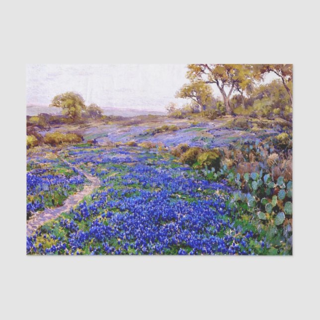 Bluebonnets in Twilight nördlich von San Antonio, Seidenpapier (Vorderseite)