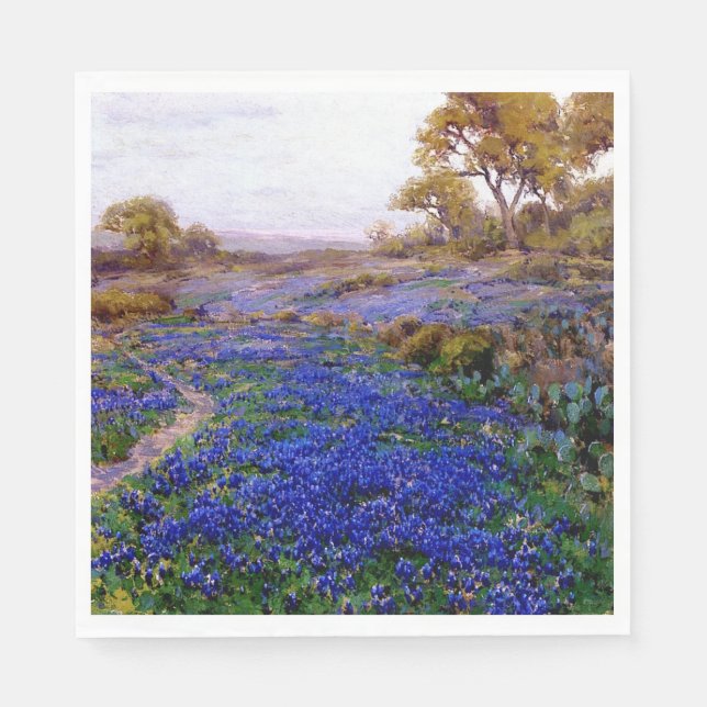 Bluebonnets in Twilight, nördlich von San Antonio Serviette (Vorderseite)