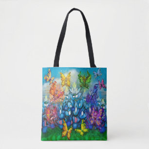 Bluebonnets Regenbogen der Fee Tote Tasche