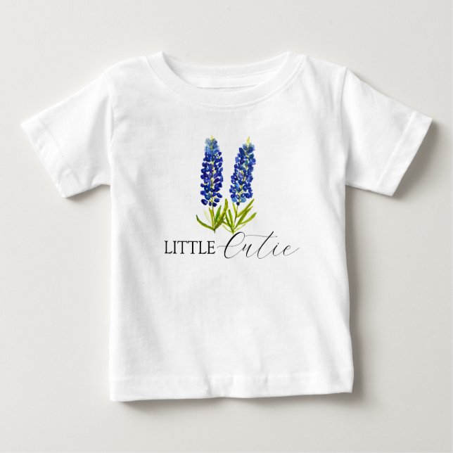 Bluebonnets Texas Aquarell Floral Baby Baby T-shirt (Vorderseite)