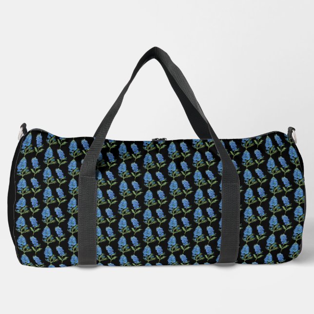 Bluebonnets Texas Black Blume Duffle Bag (Vorderseite)