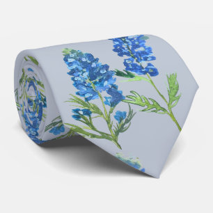 Bluebonnets Texas Blue Floral Vintage Wasserfarbe Krawatte