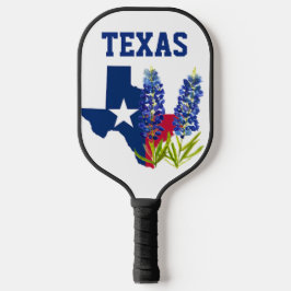 Bluebonnets Texas Blume Floral Texan Flag Pickleball Schläger