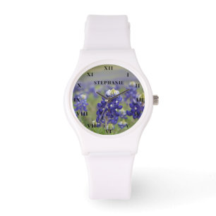 Bluebonnets Texas Blume Lupine Armbanduhr
