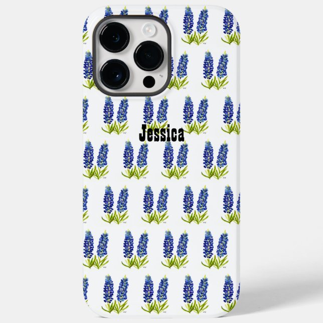 Bluebonnets Texas Blume Wildblumen Aquarell Case-Mate iPhone Hülle (Rückseite)