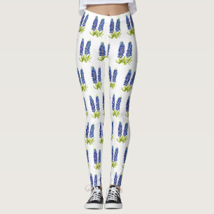 Bluebonnets Texas Blume Wildblumen Aquarell Leggings