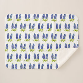 Bluebonnets Texas Blume Wildblumen Aquarell Sherpadecke