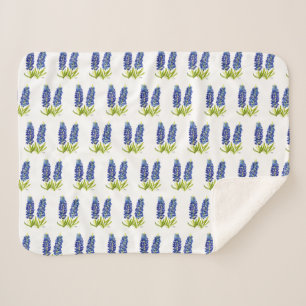 Bluebonnets Texas Blume Wildblumen Aquarell Sherpadecke