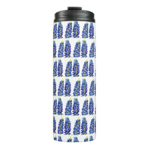 Bluebonnets Texas Blume Wildblumen Aquarell Thermosbecher