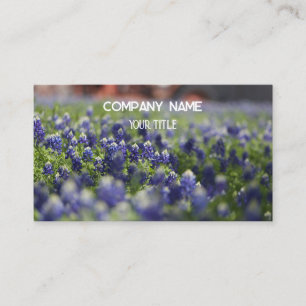Bluebonnets Texas Company Floral Business Card Visitenkarte