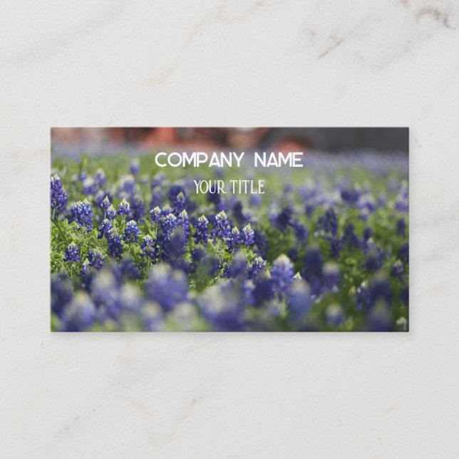Bluebonnets Texas Company Floral Business Card Visitenkarte (Vorderseite)