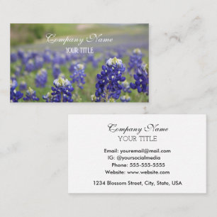 Bluebonnets Texas Company Florale Visitenkarte