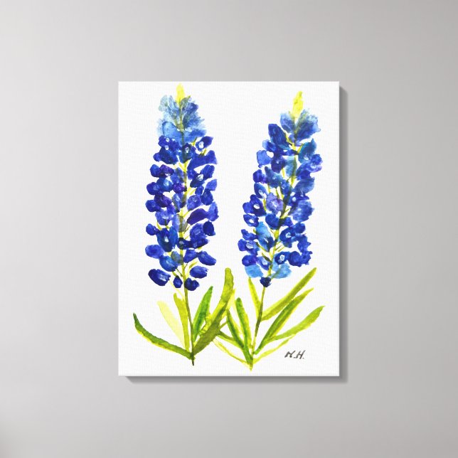 Bluebonnets Texas Staat Blume Lupine Leinwanddruck (Vorderseite)