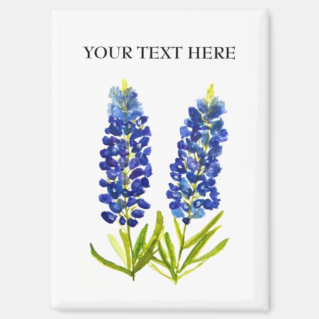 Bluebonnets Texas Staat Blume Lupine Magnet (Vorderseite)