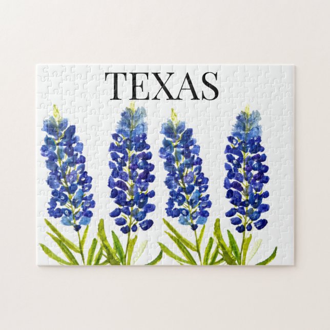 Bluebonnets Texas Staat Blume Lupine Puzzle (Horizontal)