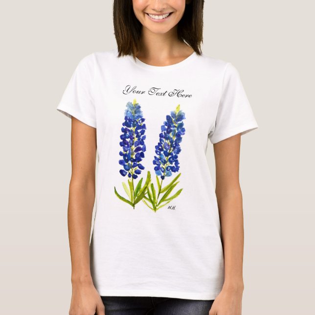 Bluebonnets Texas Staat Blume Lupine T-Shirt (Vorderseite)
