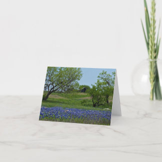 Bluebonnets und eine alte Scheunenanmerkungskarte Karte