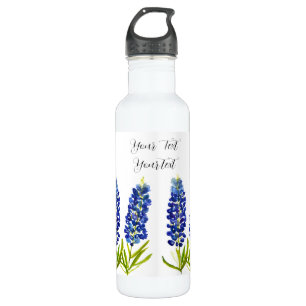 Bluebonnets Watercolor Blue Blume Floral Wedding Edelstahlflasche