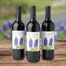 Bluebonnets Watercolor Blue Blume Floral Wedding