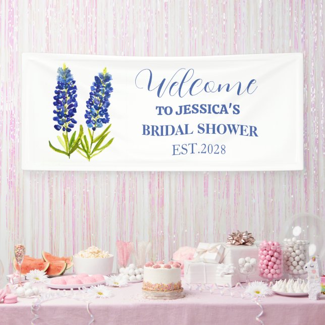 Bluebonnets Wildblume Texas Brautparty Banner (Party)