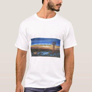 Bluebonnets, Windmühle und Langhorn von Texas T-Shirt