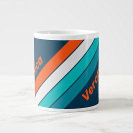 Bluebottle Echo Stripes with Name Jumbo-Tasse