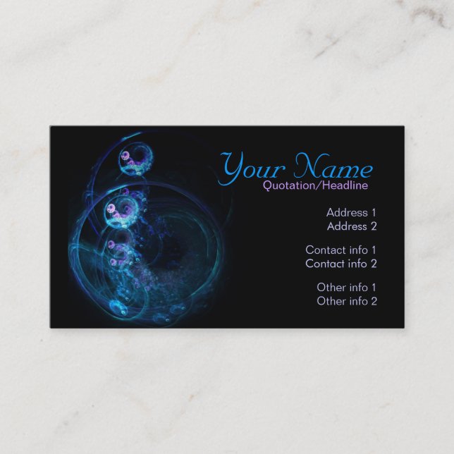 BlueBubbles Business Card Visitenkarte (Vorderseite)