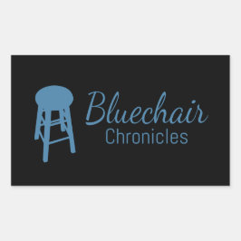 Bluechair-Sticker Rechteckiger Aufkleber