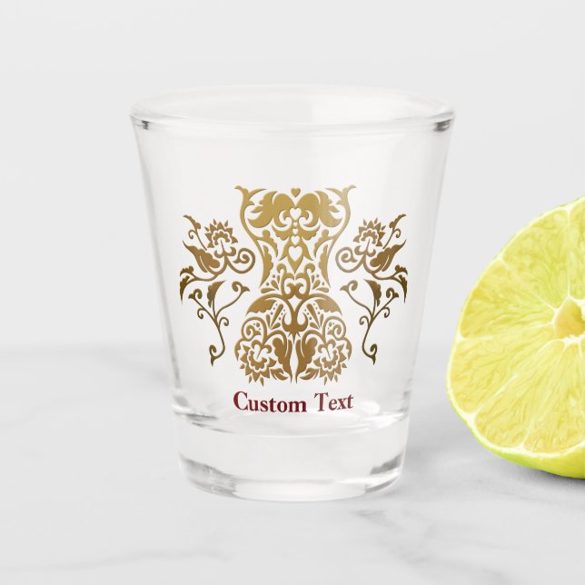 Bluecorset Damask Symbol Schnapsglas (Vorderseite)