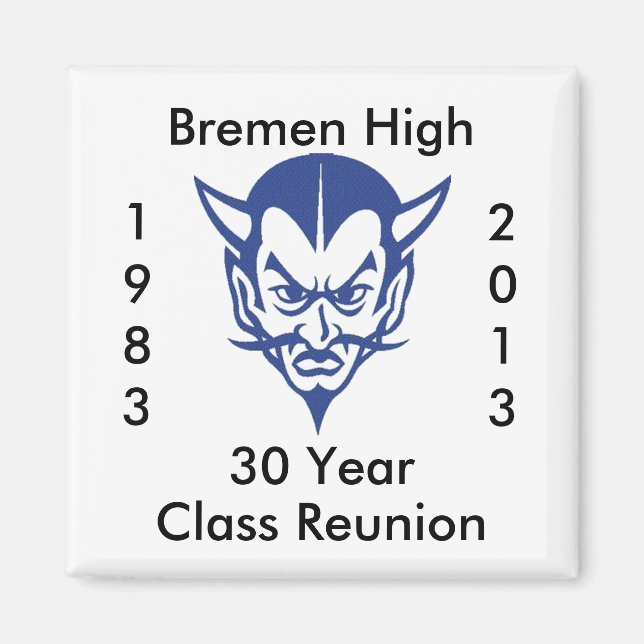 BlueDevil, Bremen High 30 Year Class Wiedersehen Magnet (Vorne)