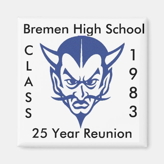 BlueDevil, CLASS, 1983, Bremen High School, 25 ... Magnet (Vorne)