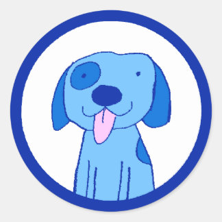 Bluedog Jefferson Runder Aufkleber