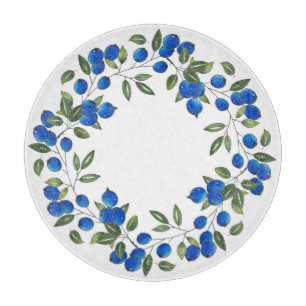 Blueerries Wreath Schneidebrett