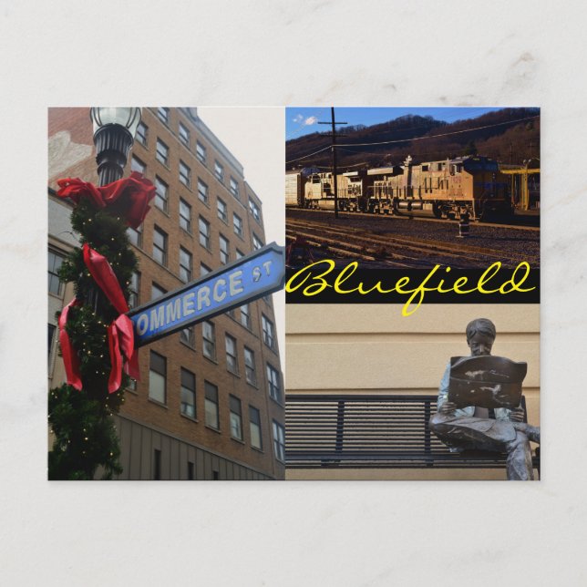 Bluefield (WV) Postkarte (Vorderseite)